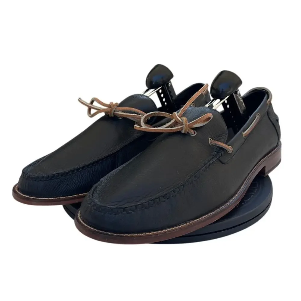 Mens Cole Haan x Todd Snyder Leather Classic Comfort Boat Shoes SZ 12M Black